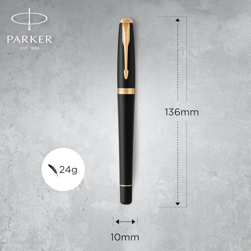 Parker Urban Duo Gift Set with Ballpoint Pen & Fountain Pen - Muted Black with Gold Trim - Image 4